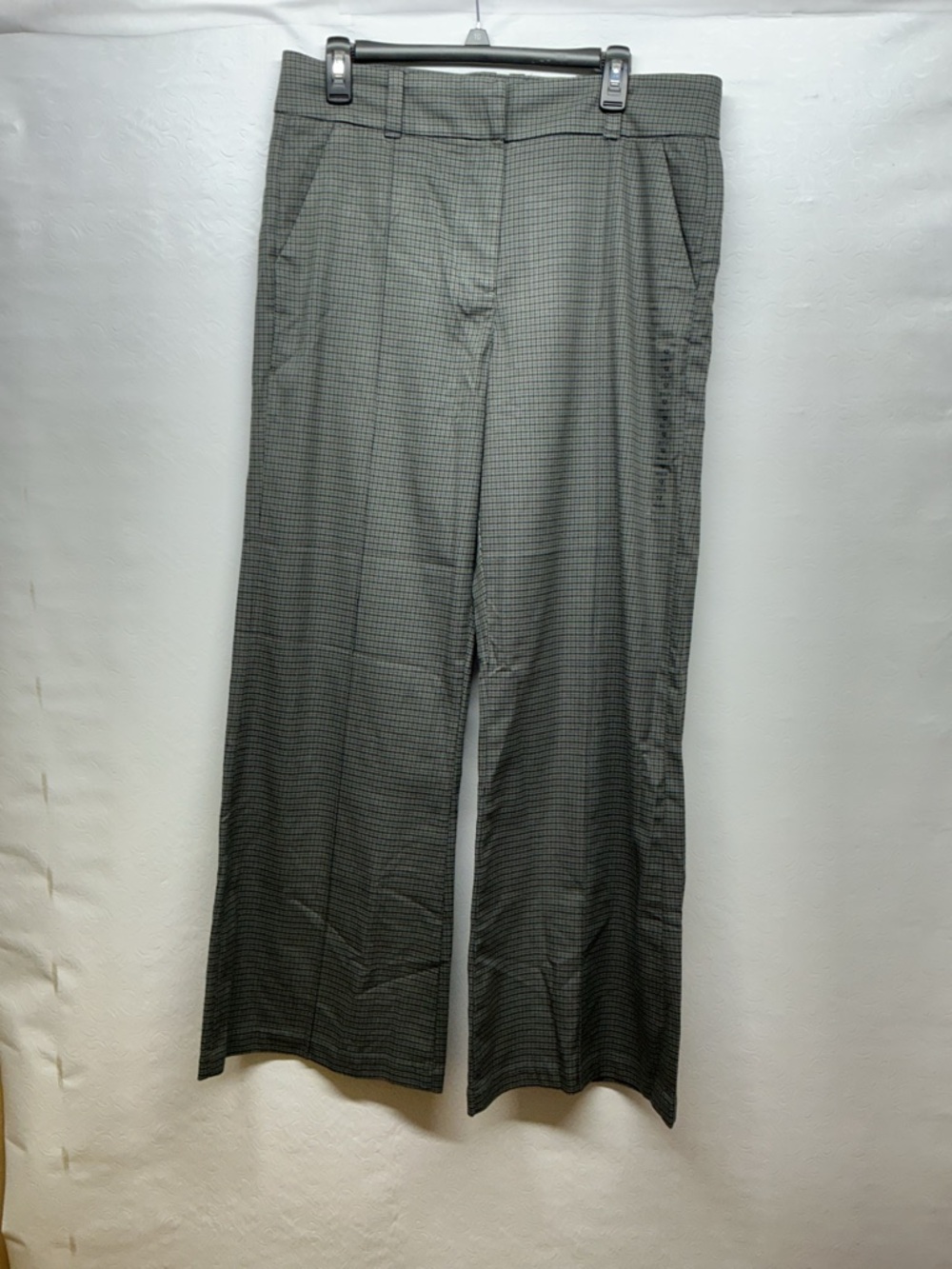 American Eagle Outfitters Wide-Leg Dress Pants in Gray Houndstooth - Picture 2 of 6